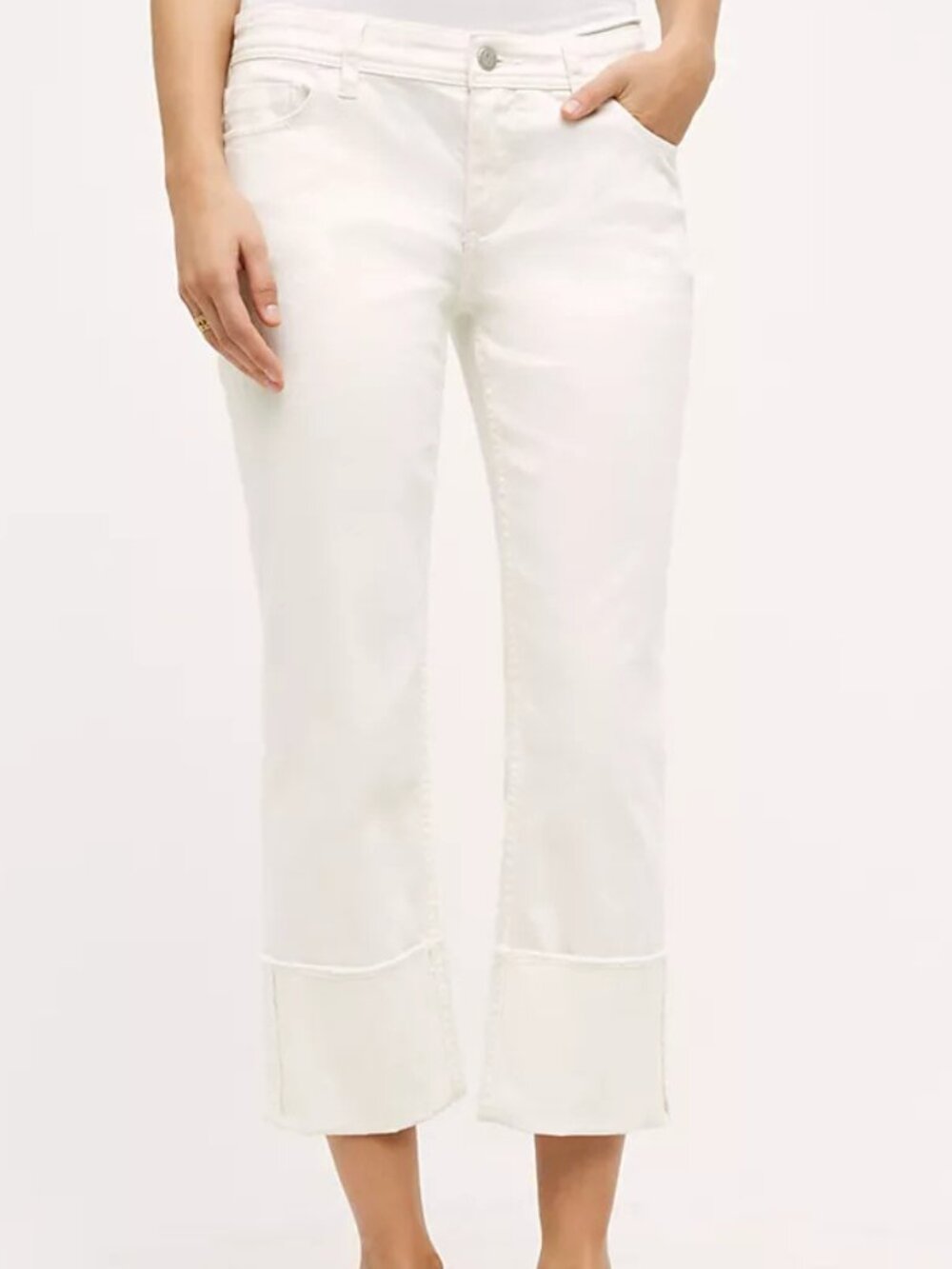 Pilcro and the Letterpress Hyphen White Crop Jeans Size 29
